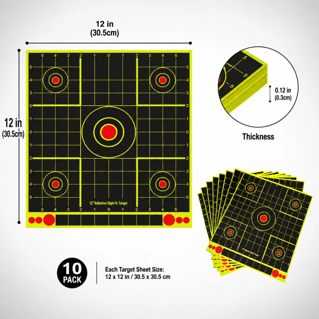 10pcs 12 Inch Self-Adhesive Target Stickers Fluorescent Splatter Aiming Splash Targets Practice Training Shooting Target Paper view 4