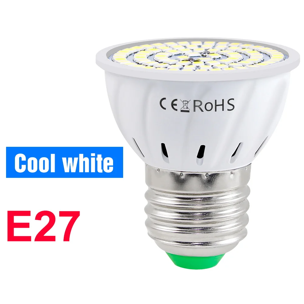 Gu10 220V Led Gloeilamp E27 Spotlight Mr16 Plafondlamp E14 Voor Huis Woonkamer Kroonluchters Gu5.3 Koud/Warm Wit Verlichting B22