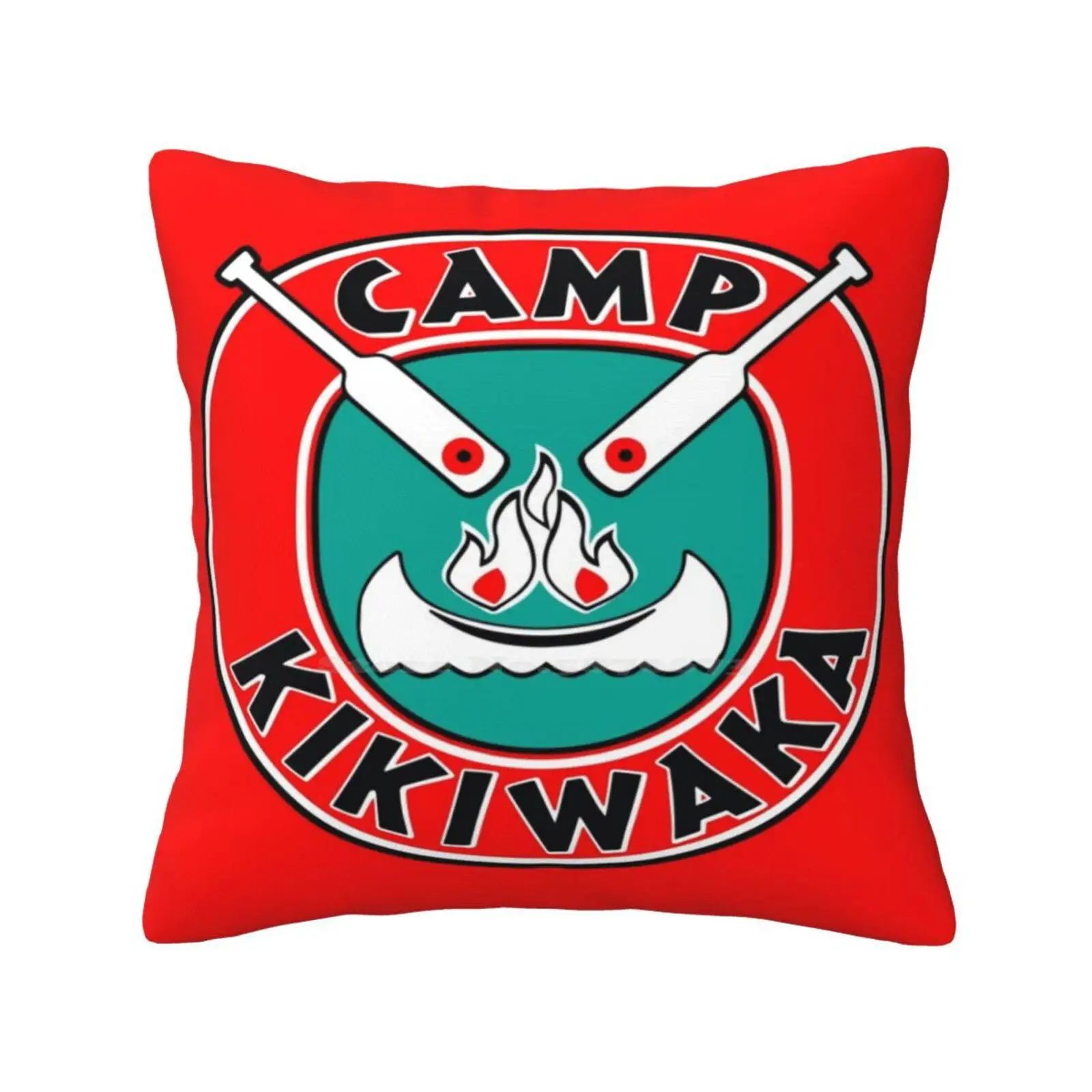 Camp Kikiwaka-Bunk'D-Red Background Soft Comfortable Pillowcase Camp Kikiwaka Camp Kikawaka Bunkd Bunked Red