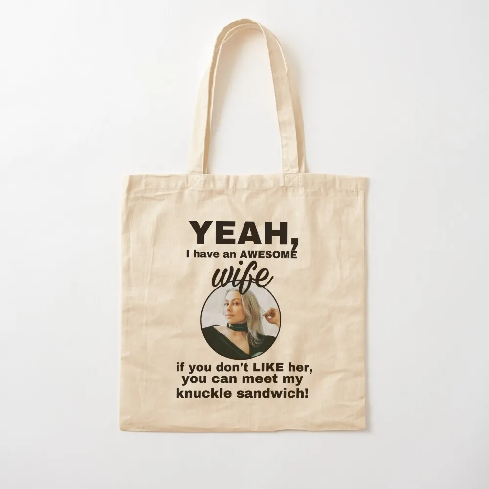 

Phoebe Bridgers Wife Tote Bag canvas tote bags great woman Women's beach bags Canvas