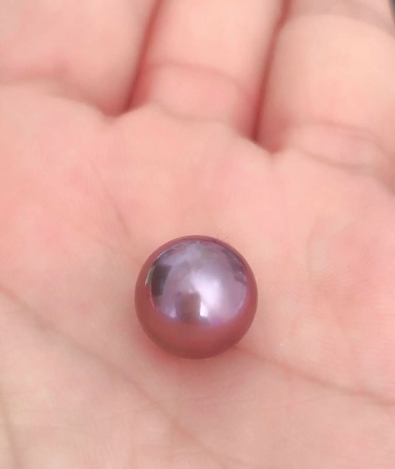 

Gorgeous 11- 12mm South Sea Round Lavender Pink Loose Pearl Undrilled