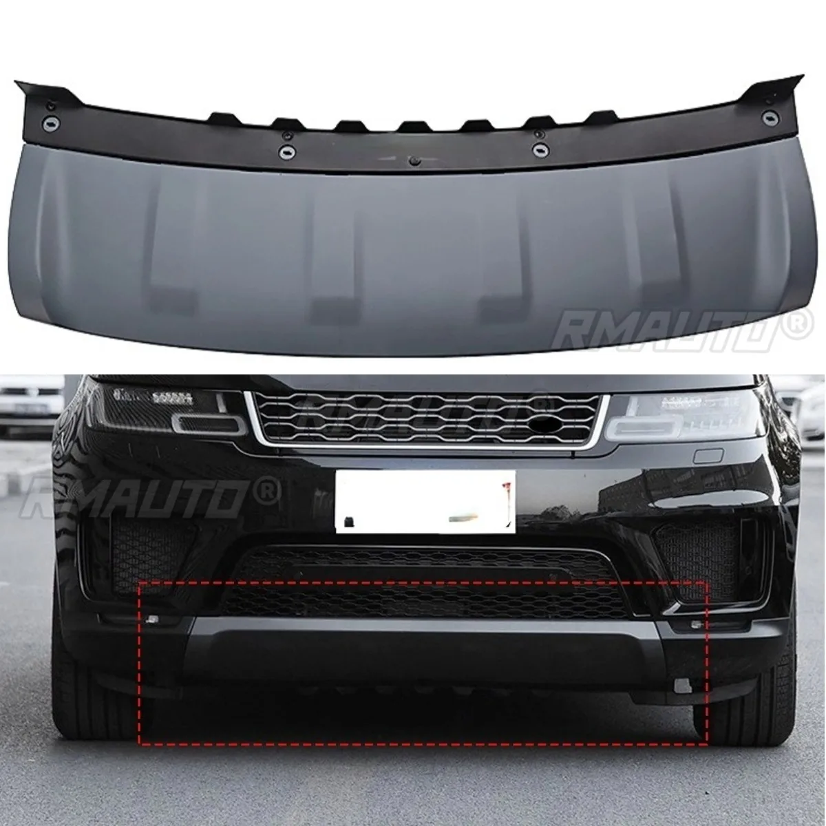 

Car Front Bumper Lip Splitter Diffuser Spoiler Bumper Guard Chin Body Kit For Range Rover Sport 2018-2022 Car Accessories