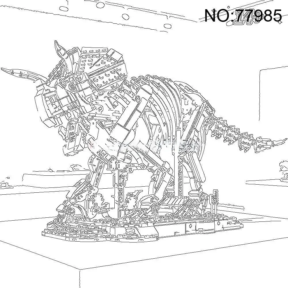 Creative Store-Latest Triceratops Skeleton Toy Model Toy Birthday Gift Christmas Gift Friend Home Decoration