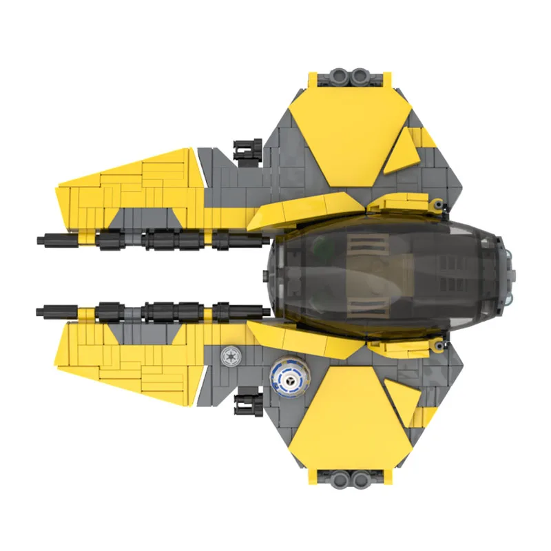 399PCS MOC Star Battle Eta-2 Actis Class Interceptor Spaceship Model Building Blocks Stacking Bricks Creative Kid Toy Gift Diy #2