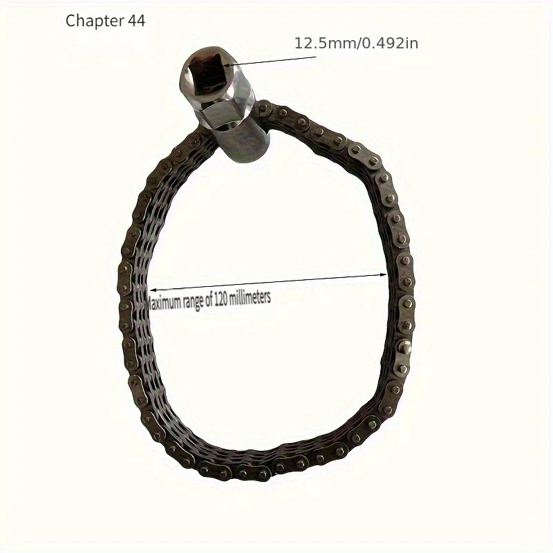 

1PCS Double Chain Sleeve Type Filter Wrench Filter Element Wrench Machine Filter Wrench Auto Repair Oil Grid Wrench Disassembly