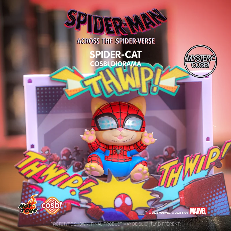 Genuine Hot Toys Spider-Man Across The Spider-Verse Cosbi Blind Box, Mini Figure Collectible Model Desktop Ornament Nice Gift
