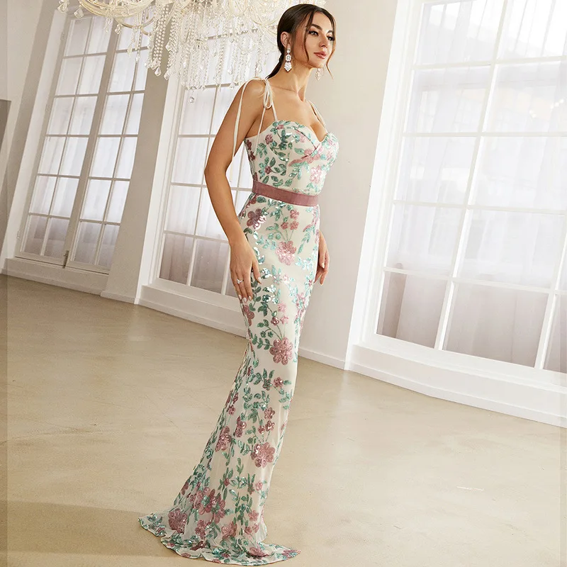 

Вечернее платье женское Dr Fi Tail Bodycon Maid of Dr с блестками для выпускного вечера Dr большого размера женское модное свадебное платье