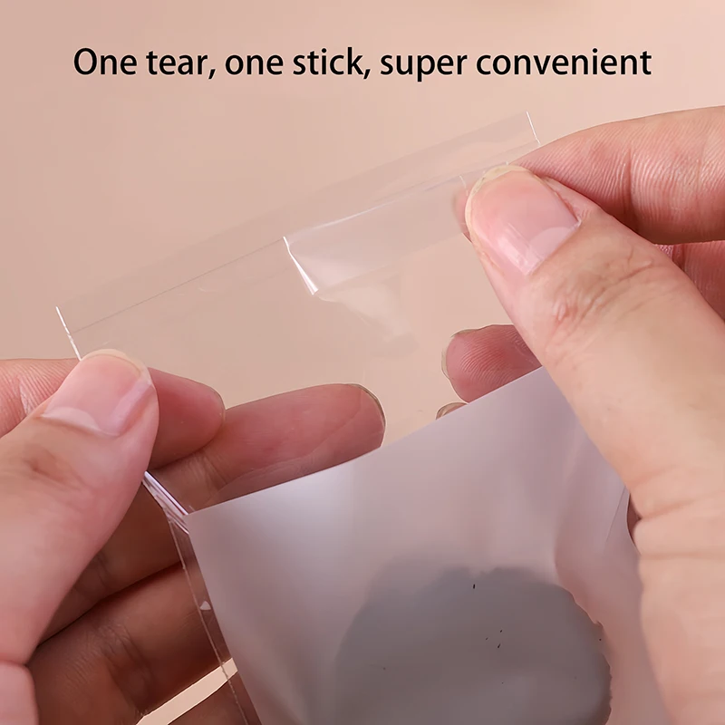 50 Stück transparente, selbstklebende „DANKE“-Beutel aus Kunststoff für DIY-Schmuckpräsentation, Keksaufbewahrung und Geschenktüten – Detail 10
