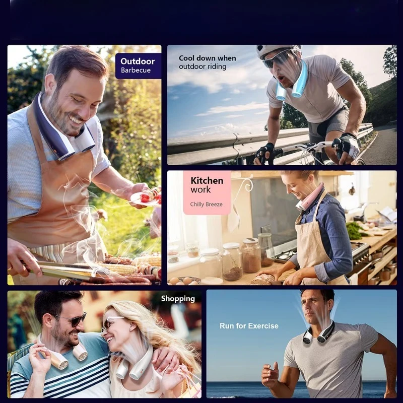 New product silent charging fan wearable light neck fan