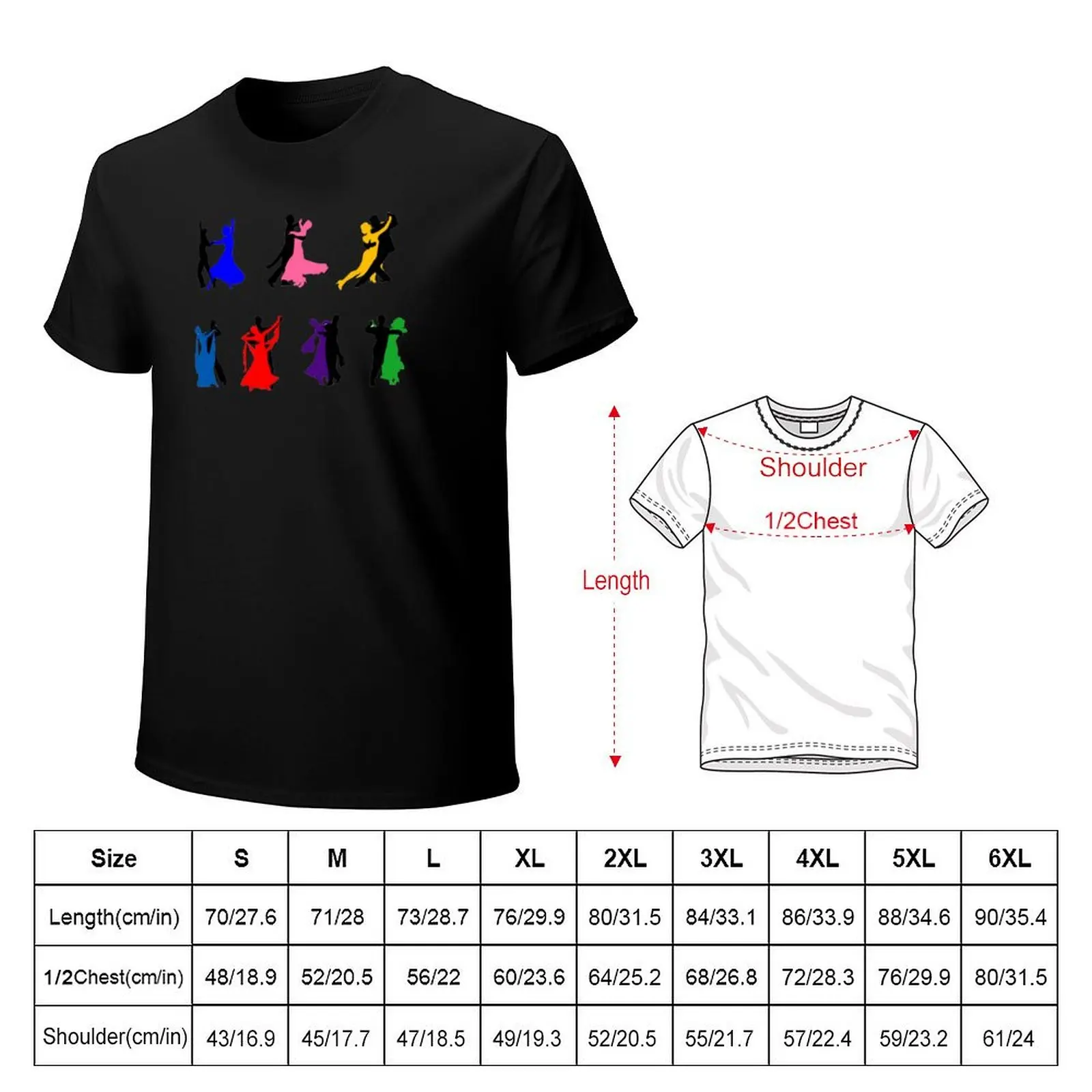 Ballroom Dancers T-Shirt Casual Loose Fit Summer Tee Shirt