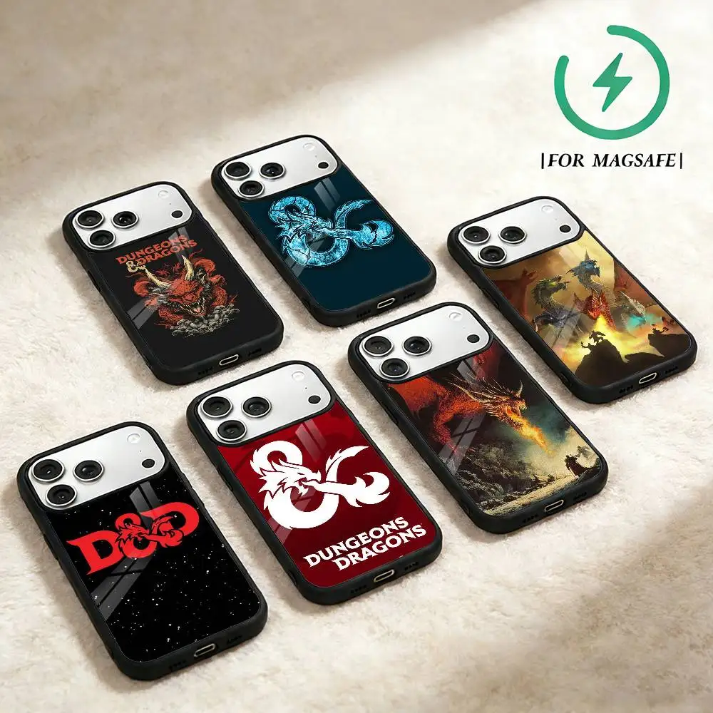 

D-dungeons and D-Dragons Phone Case For iPhone 17,16,15,14,13,12,Plus,Pro,Max For Magsafe Magnetic Wireless Charge