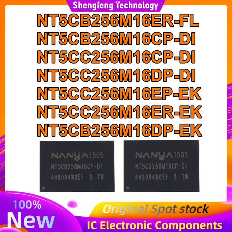 5 pièces NT5CB256M16ER-FL NT5CB256M16CP-DI NT5CB256M16DP-EK NT5CC256M16CP-DI NT5CC256M16DP-DI NT5CC256M16EP-EK NT5CC256M16ER-EK Nouveau