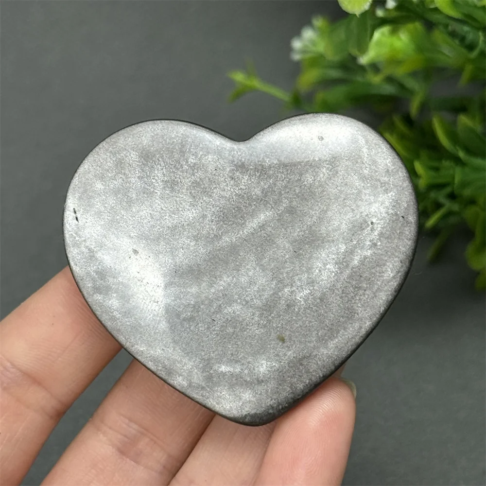 Natural Silver Obsidian Quartz Crystal Love Healing Aura Mineral Specimen Home Decoration Fashion Gift