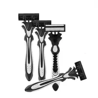 Perfect Shaving Experience Precision Shaving with Men's 3-Piece Razor Set - 5 Straight Machine and Safety  Blades Wholesale