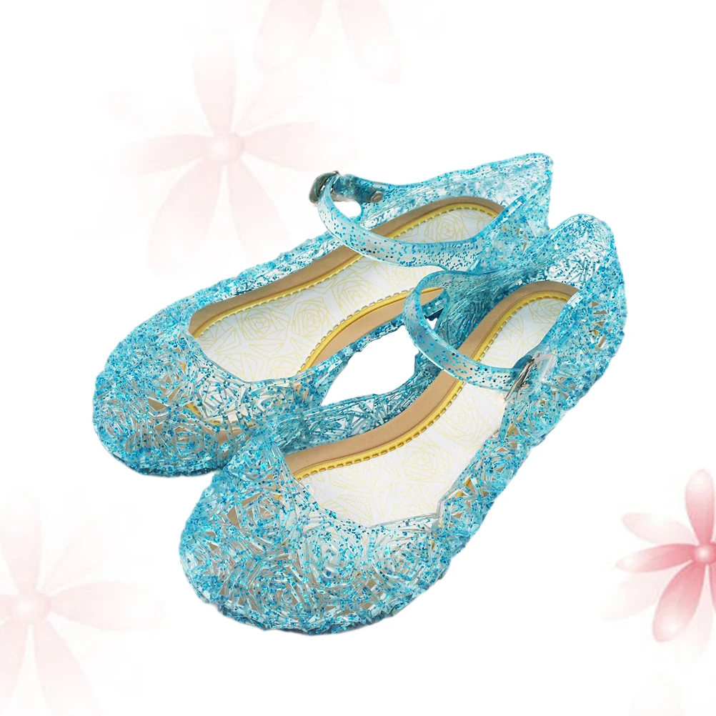 

1Pair Girls Sandals Cute Jelly High Heel Sparkly Comfortable for Party Festival Daily Wear Matching Tutu Dress Birthday Gift