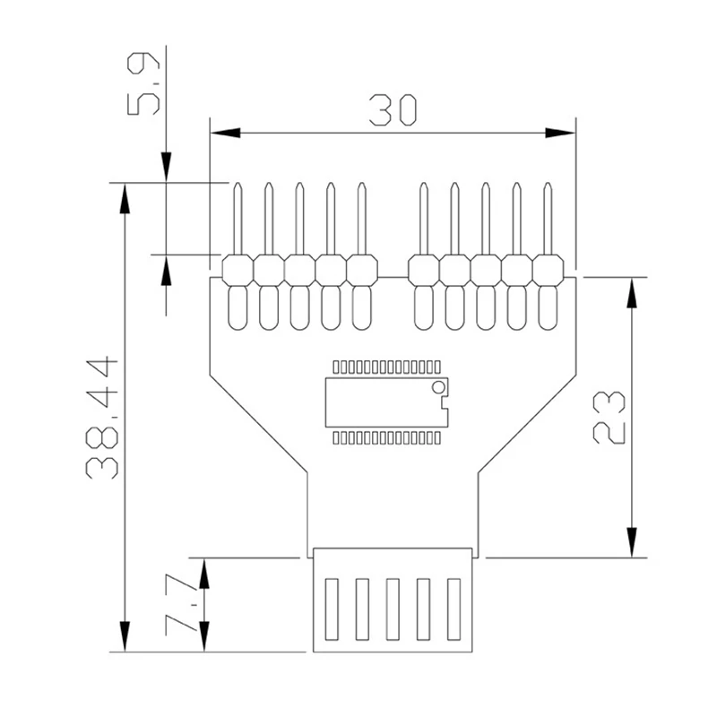 Motherboard USB 9Pin Interface Header Splitter 1 To 2 Extension Cable Adapter 9-Pin USB HUB USB 2.0 Connectors For RGB Lamp Fan