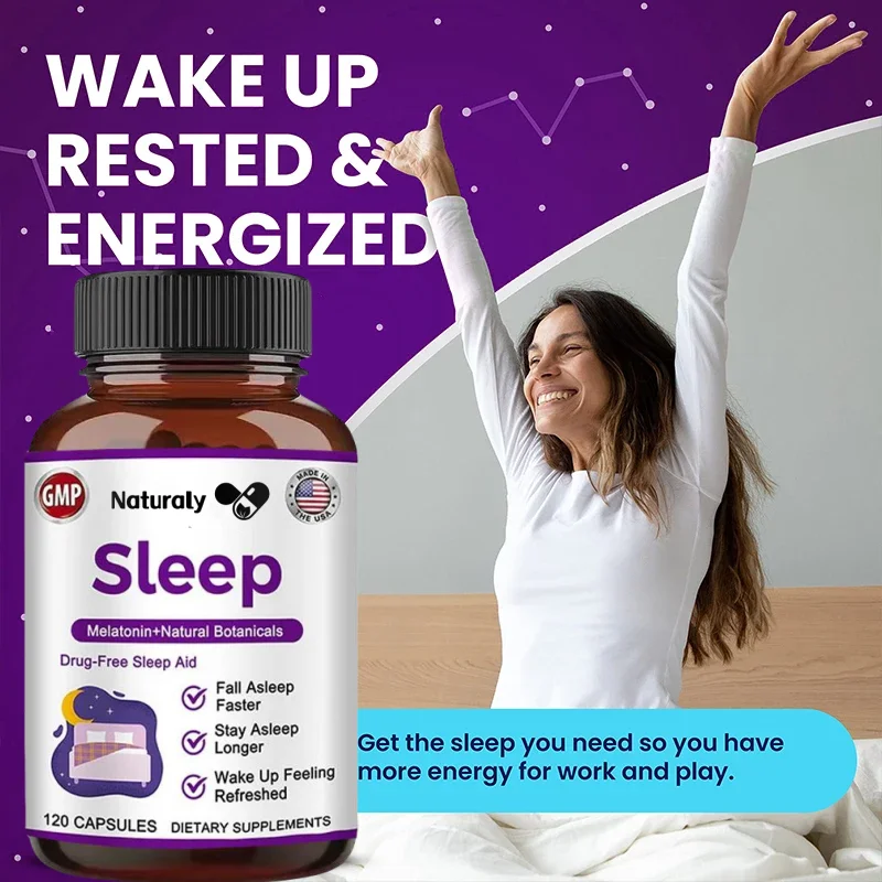 Sleep Capsules with Melatonin to help men and women sleep better | Non-habit forming and non-addictive