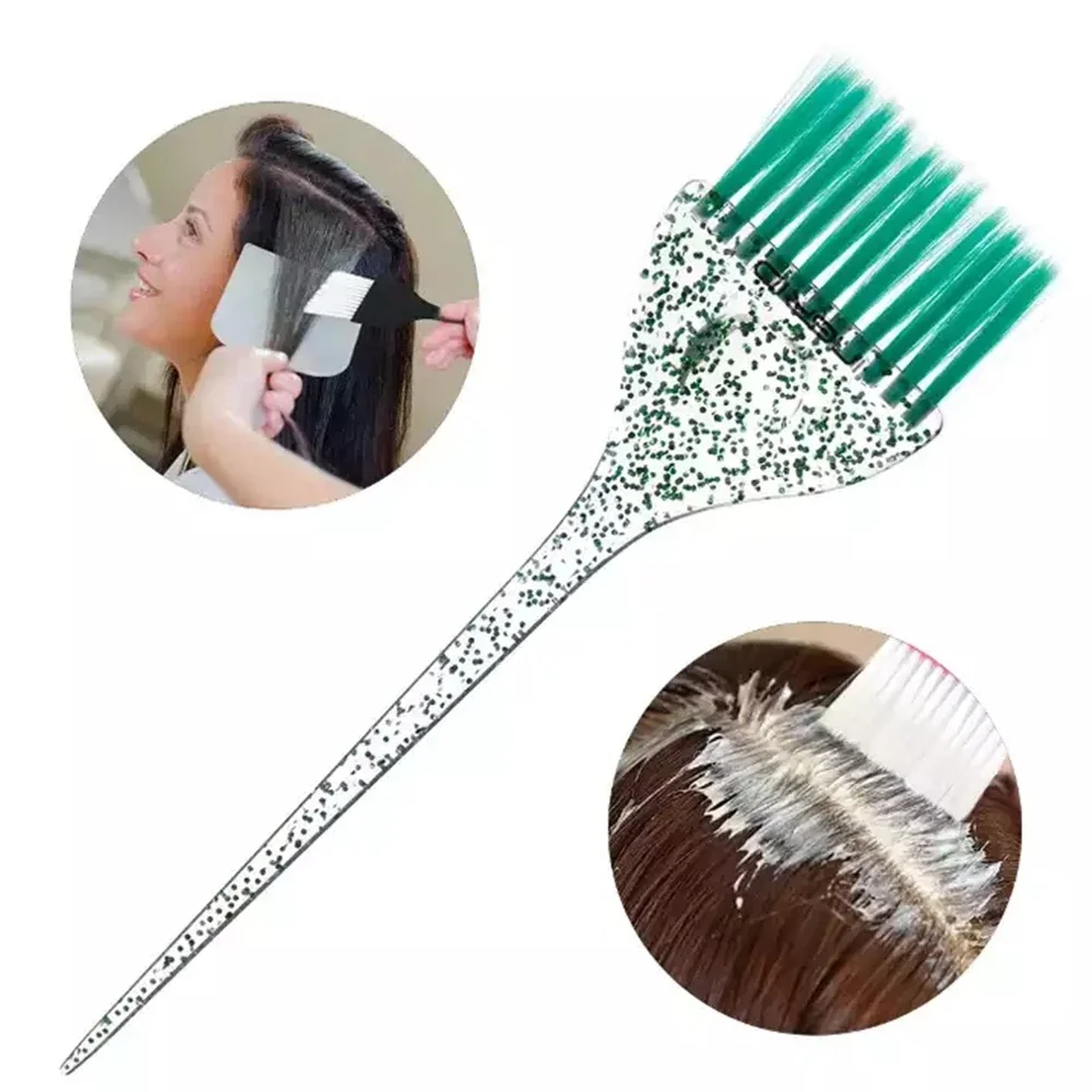 Professional Hair Dye Brush Plastic Crystal Hair Coloring Applicator Brushes Comb Barber Dyeing Tools Salon Styling Accessories