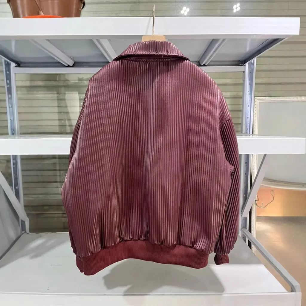 LO Home Jaqueta de couro PU de veludo para homens e mulheres moda estilo coringa versão correta disponível em estoque