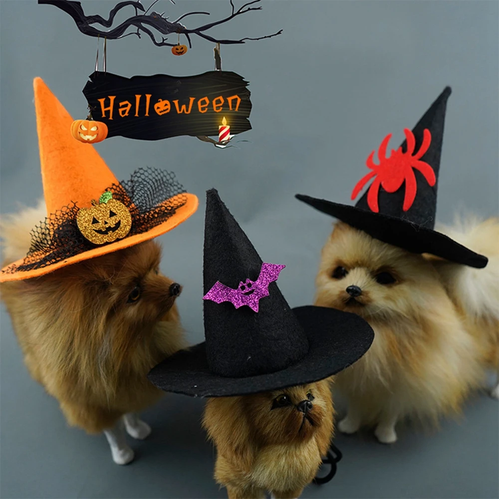 Dog Hat Funny Pet Hat Cat Cap Accessories Pet Headgear Halloween Christmas Party Pet Witch Wizard Hat Costume Dog Accessories