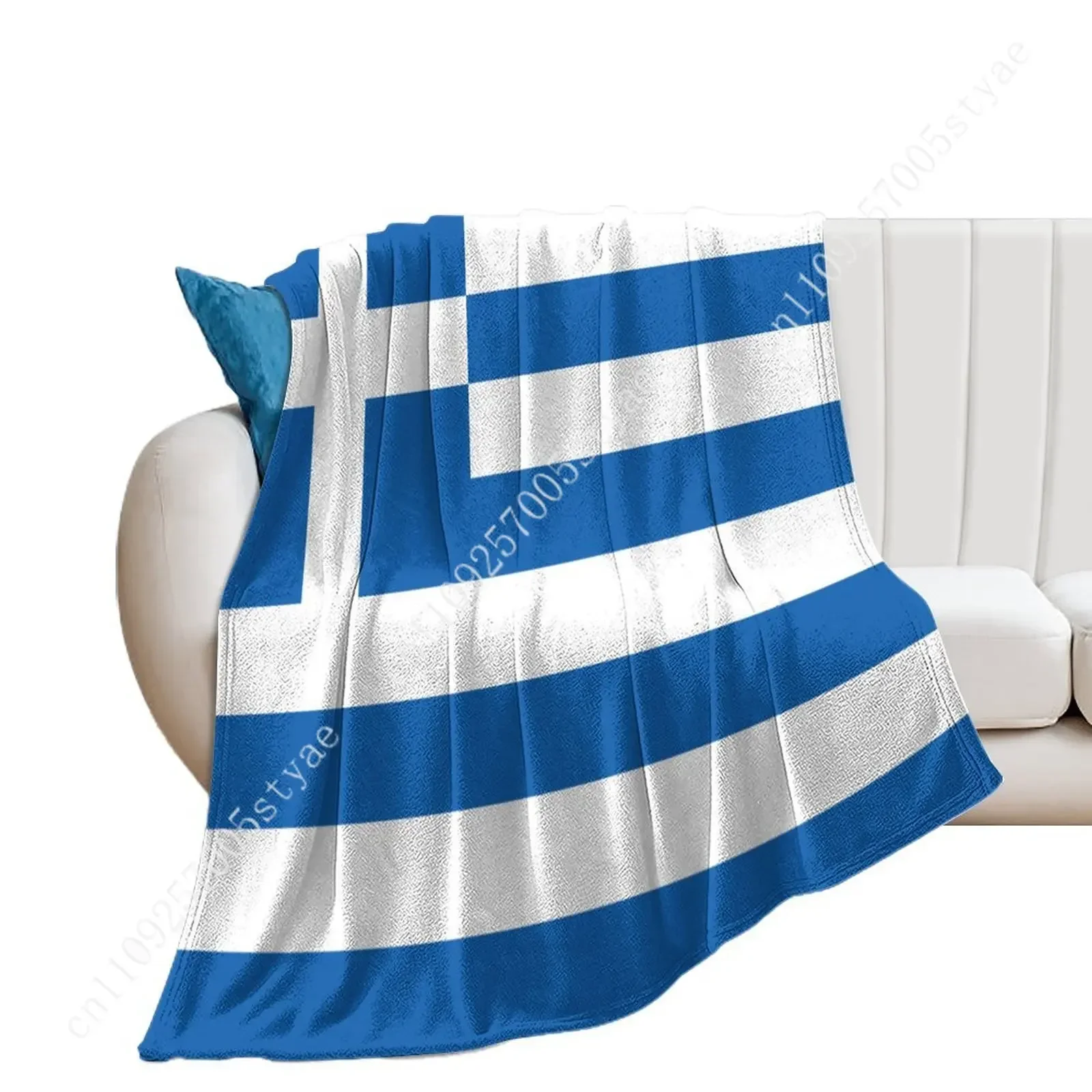 Greece Flag Flannel Blankets Are Soft Comfortable and Warm Perfect for Winter Naps Homes Offices Travel Camping and More