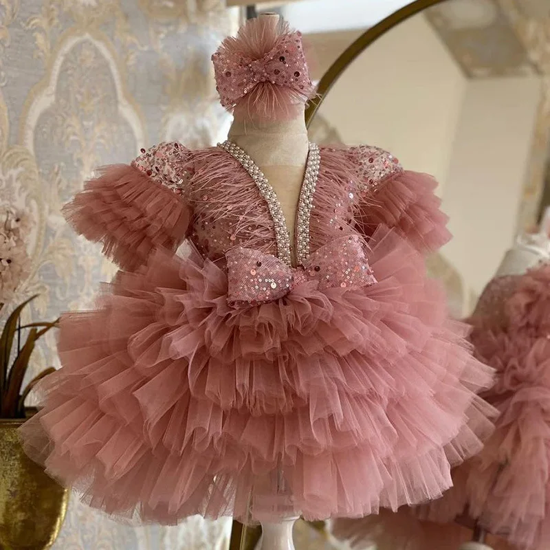 

Платье макси с цветочным узором для девочек, кружевное тюлевое платье принцессы для фото, свадебное платье