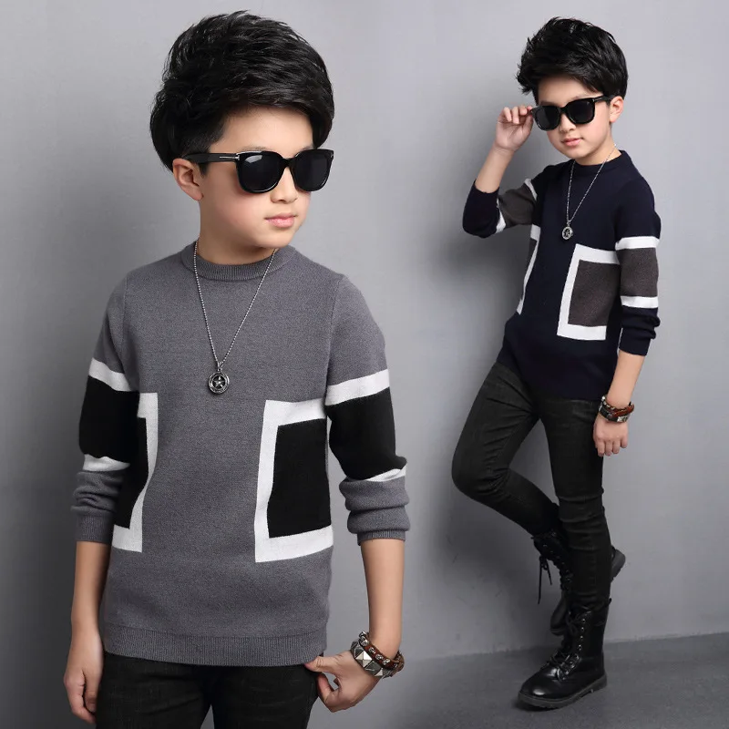 Winter Brand Boys Sweater Kids Clothes Pullover Outerwear Boy Cotton Knitwear Christmas Sweater Children Clothes Tops