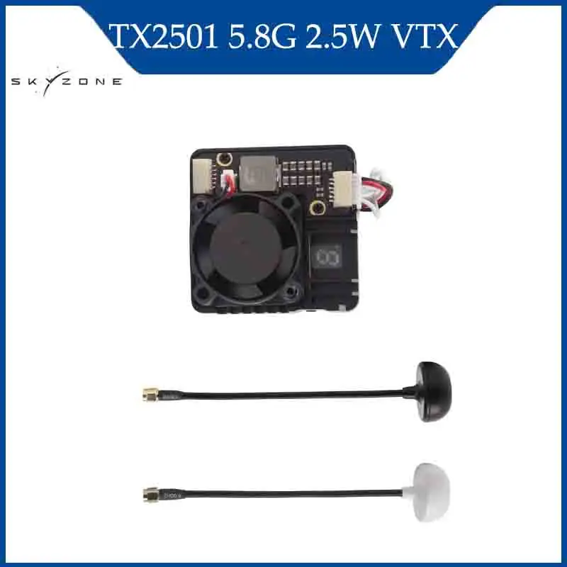 

SKYZONE TX2501 5.8G 2.5W VTX - 56CH Long Range Video Transmitter with CNC Heat Sink for FPV Racing Professional Drone RC Parts