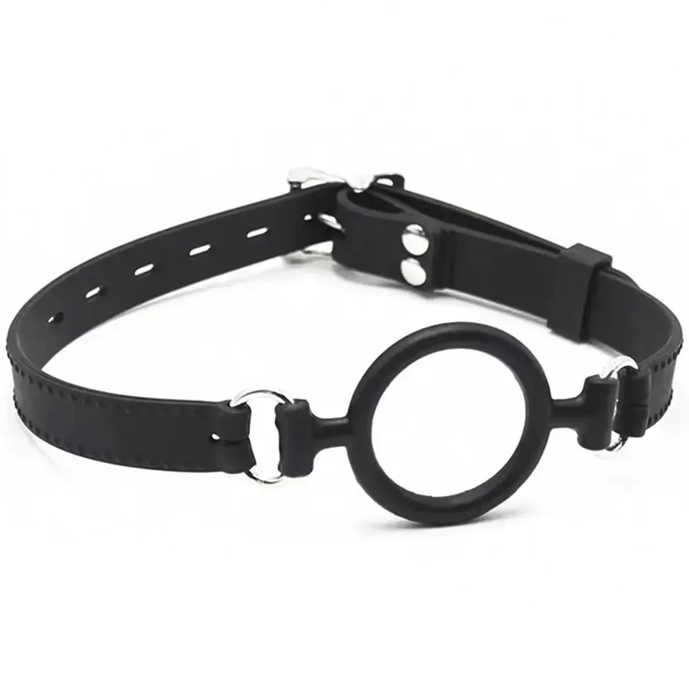 Anillo sexual Oral de silicona, mordaza de boca abierta, bolas de Bondage para coqueteo, juego para adultos, juguetes eróticos, ataduras BDSM, Juguetes sexuales para parejas