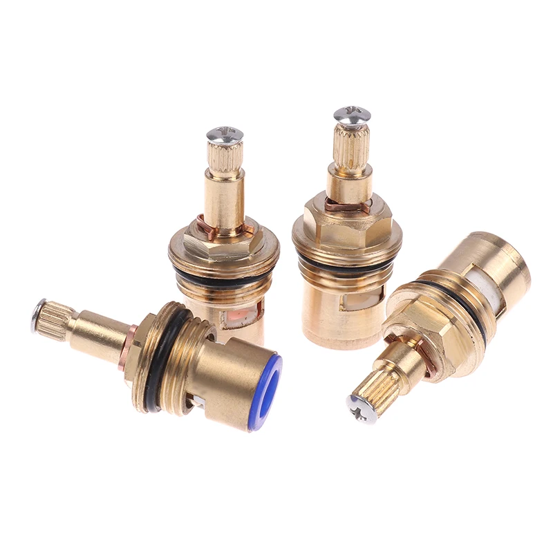 1/2PCS Clockwise Or Anti-clockwise Universal Replacement Tap Valves Brass Ceramic Disc Cartridge Inner Faucet Valve For Bathroom