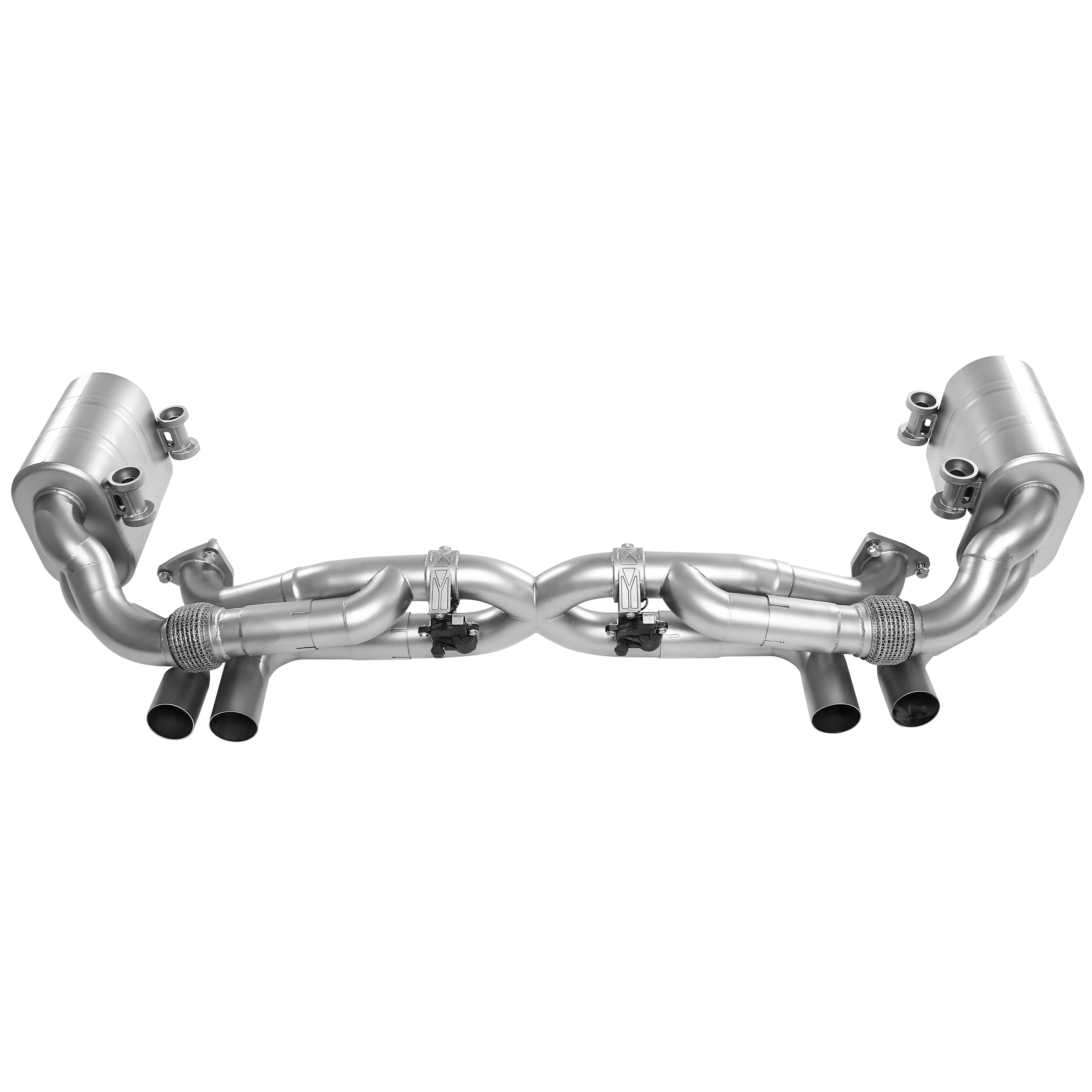 Exhaust System for Porsche 911 991.1 3.4L 3.8L Direct-Fit Replacement Catback Exhaust Pipe Electric Valved Muffler