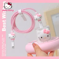 Противоударный чехол Hello Kitty с рисунком из мультфильма Apple защитный чехол для кабеля для передачи данных