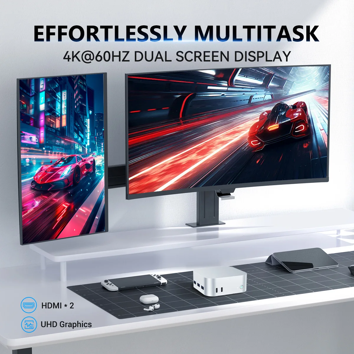 Bestoss Mini PC N5 Intel N150 12GB DDR5 RAM NVMe SSD WIFI6 BT5.2 MINI PC Windows 11 Desktop Office Mini PC Gamer Computer