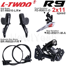 LTWOO 2x11 Speed Groupset R9 Shifter ST-R6010 Brake BR-R6020 Front Derailleur FD-M5011-D Rear Derailleur RD-R5011 for Road BIKE