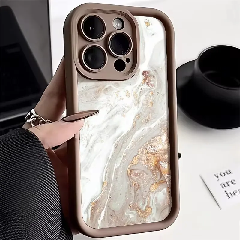 Phone Case for Xiaomi Redmi 13 4G 13c 12c Note 12 11 13 Pro Plus 5G 12s 11s 10s 10 Pro 4G Turbo 3 Oil Painting Gold Soft Cover