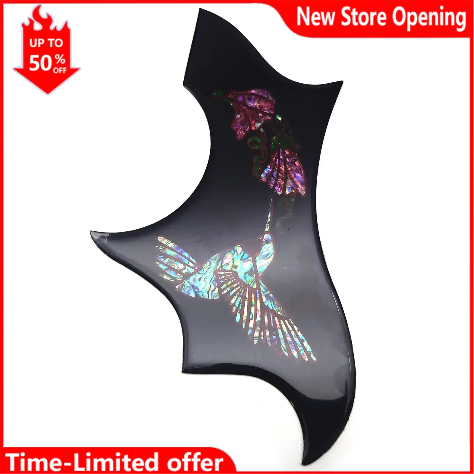 

Acoustic Guitar Pickguard Hummingbird Abalone Plectrum Guard for Acoustic Guitar Scratch Plate Replacement Parts