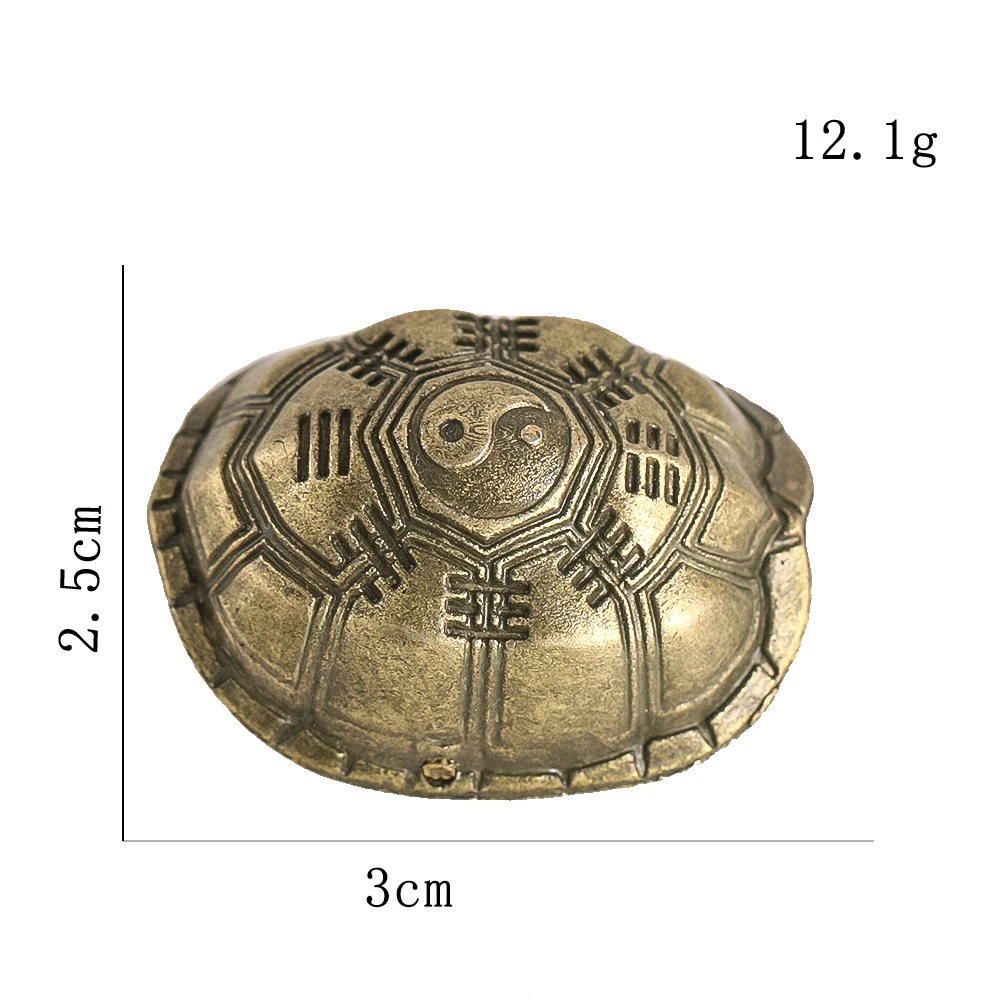 عملات العرافة الصينية سلحفاة قذيفة النحاس I-تشينغ عملات التماثيل فنغ شوي ماستر رواية الدعائم ثروة الثروة ديكور الحرفية #6