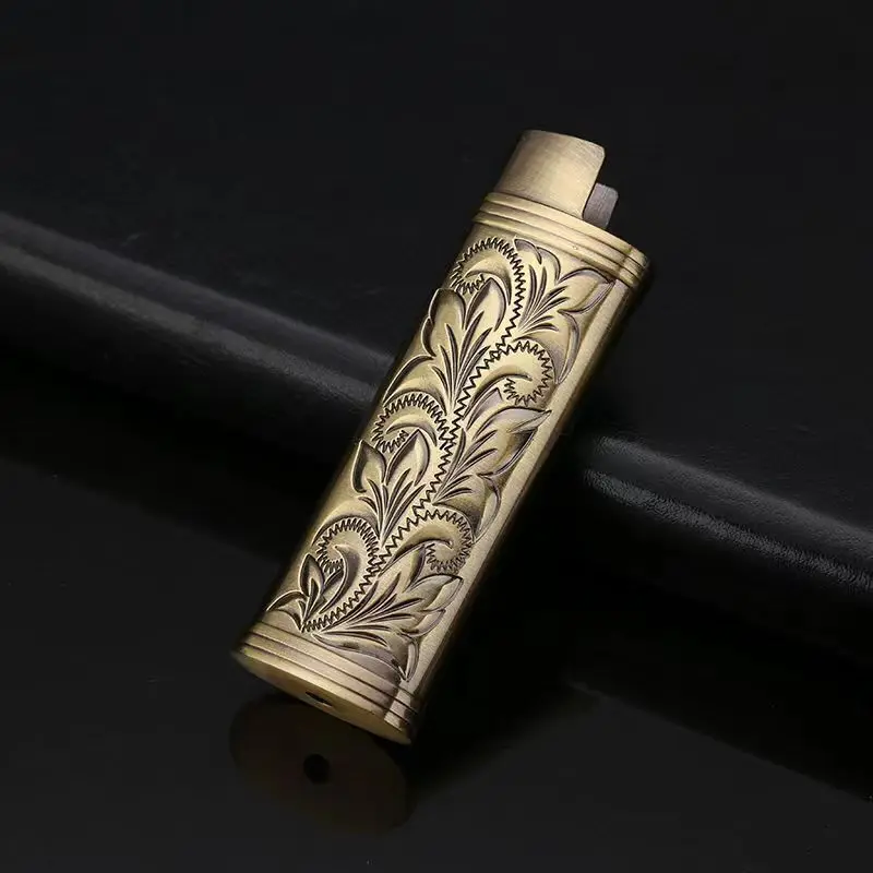 1Pc Metal Patterned Explosion-proof Lighter Shell  for BIC J3 Lighter Case Cover Excluding Lighters