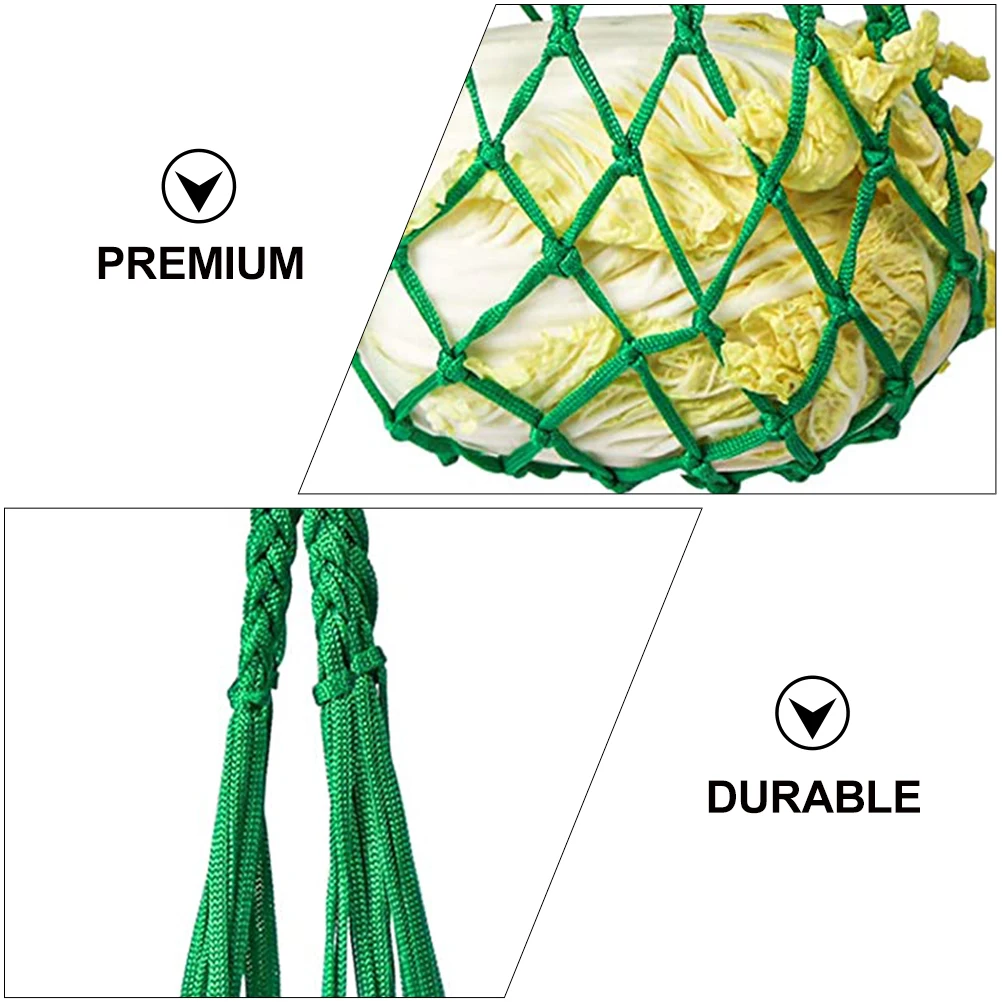 

1Pcs Nylon Mesh Livestock Feeding Bag Thick Hanging Feeder Durable Outdoor Braided Rope Slow Eating Food Feeder