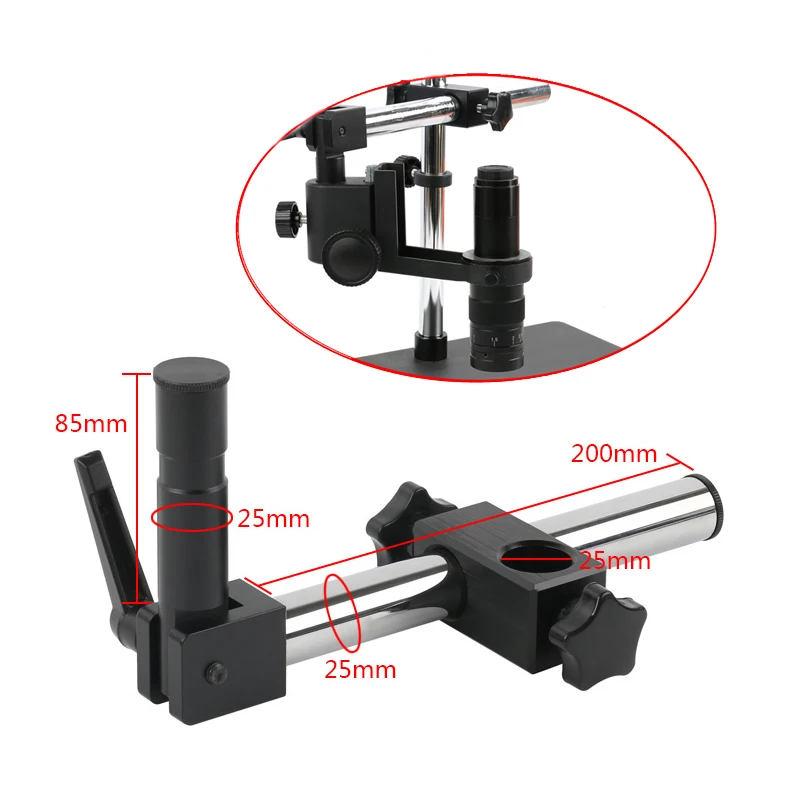 

25mm Metal Multiple Angles Adjustable Universal Industrial Monocular 180x Lens Video Microscope Camera Bracket Arm Boom Stand