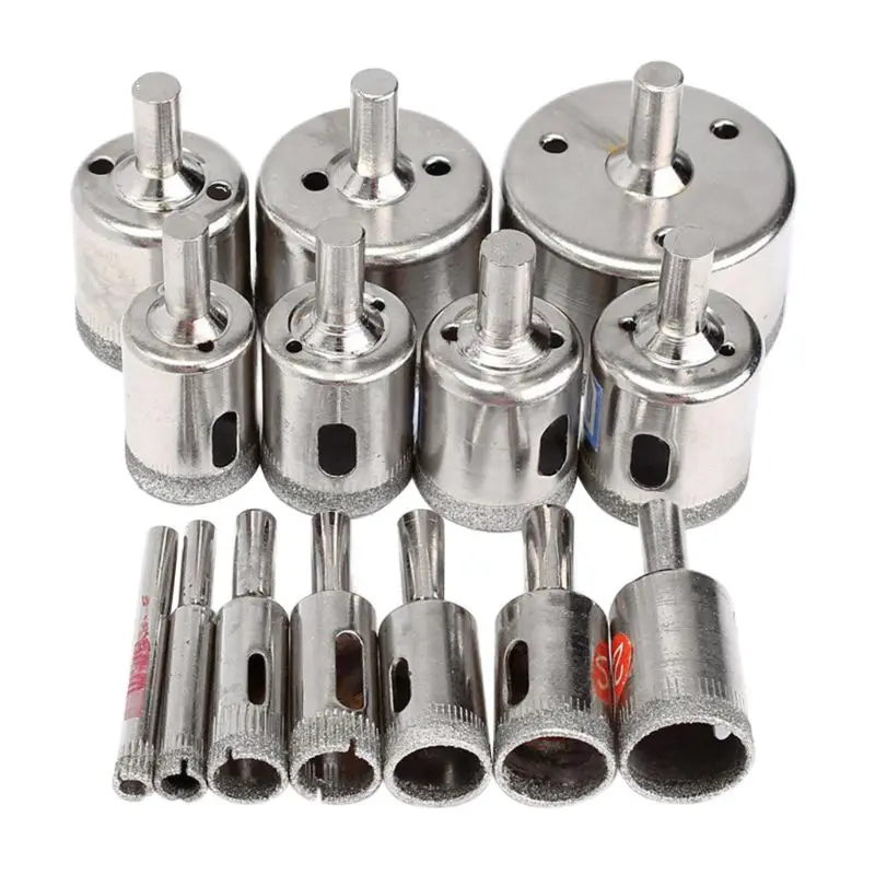 Glass Drill Diamond Coated Core Hole Saw Drill Bits Tool Cutter For Tiles Marble Glass Granite Drilling