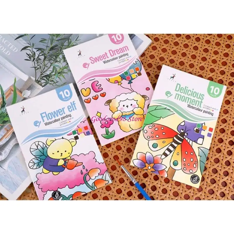 

Книга для рисования с панелями для рисования Art Pad с предварительно напечатанными акварельными карточками способствует и у