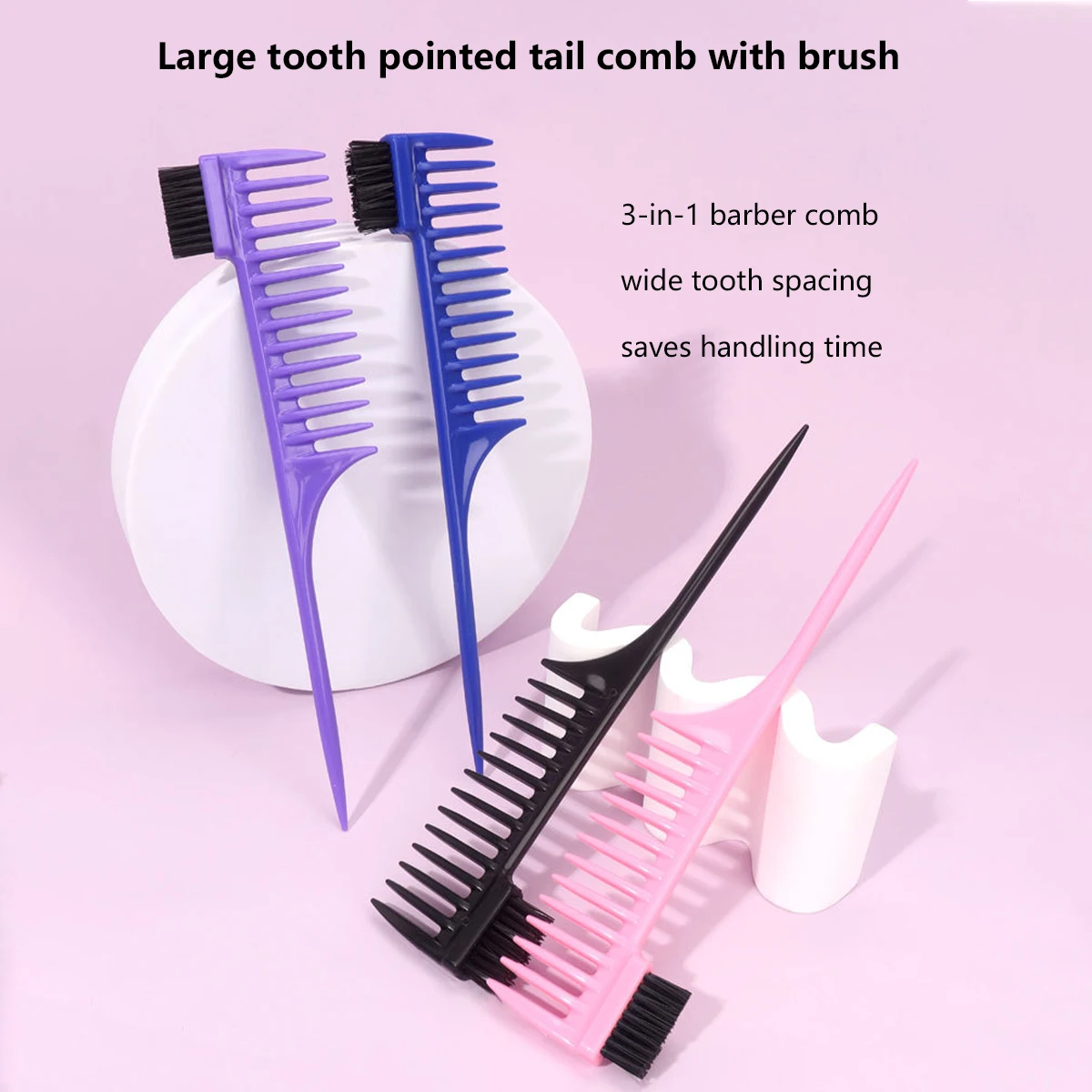 

Professional hair comb set, with a three in one design for picking, sewing, and trimming hair, special for real hair wigs