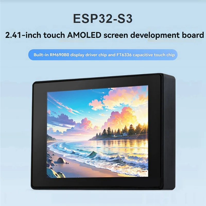 ESP32-S3 2.41 بوصة AMOLED لوحة تطوير شاشة لمس 600X 450 ESP32 عرض مع حافظة لـ HMI LVGL GUI ESP-IDF-N33R
