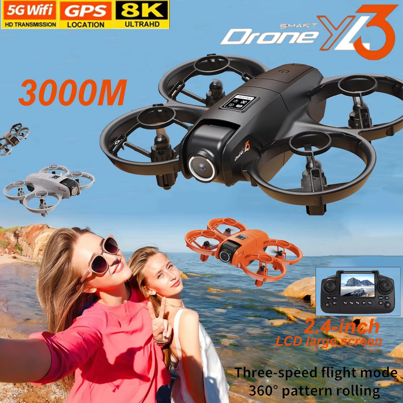 جديد YL3 الطائرة بدون طيار HD كاميرا مزدوجة التصوير الجوي التحكم عن بعد مع شاشة الطائرات التدفق البصري تحوم أجهزة الاستقبال عن بعد اللعب الهدايا