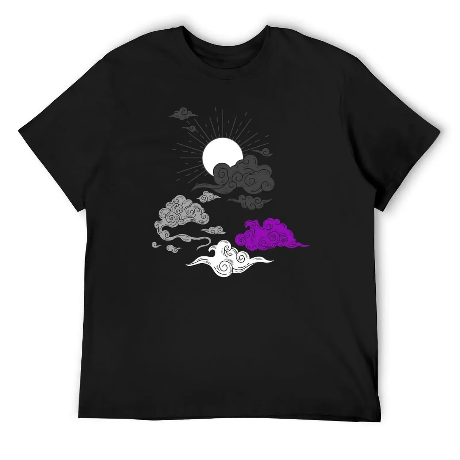 

Sun and Clouds Ace. Asexual Pride T-Shirt baggy shirts blanks customizeds Men's t-shirt