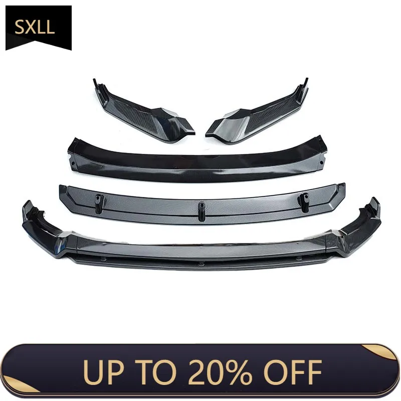 

SXLL R-Line 22 Protectors Automotive Front Bumper Lip Diffuser Carbon Fiber Exterior Retrofit Parts Body Kits