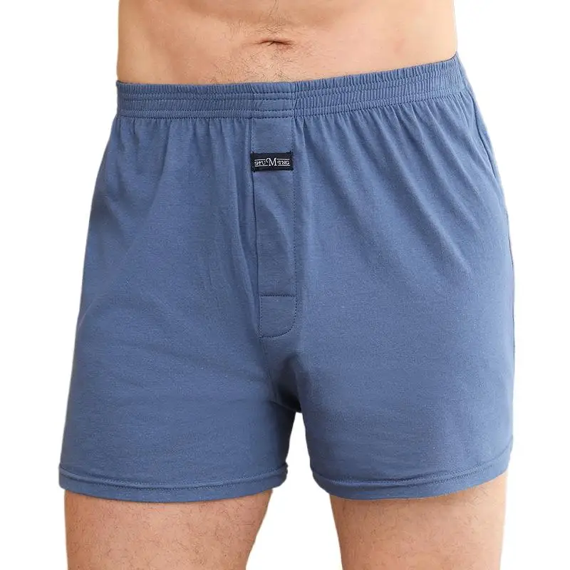 Ropa interior masculina de algodón puro, pantalones de pijama para estar en casa, sueltos, delgados y transpirables, bóxers para hombre, shorts de cintura alta, shorts de cuatro puntas.