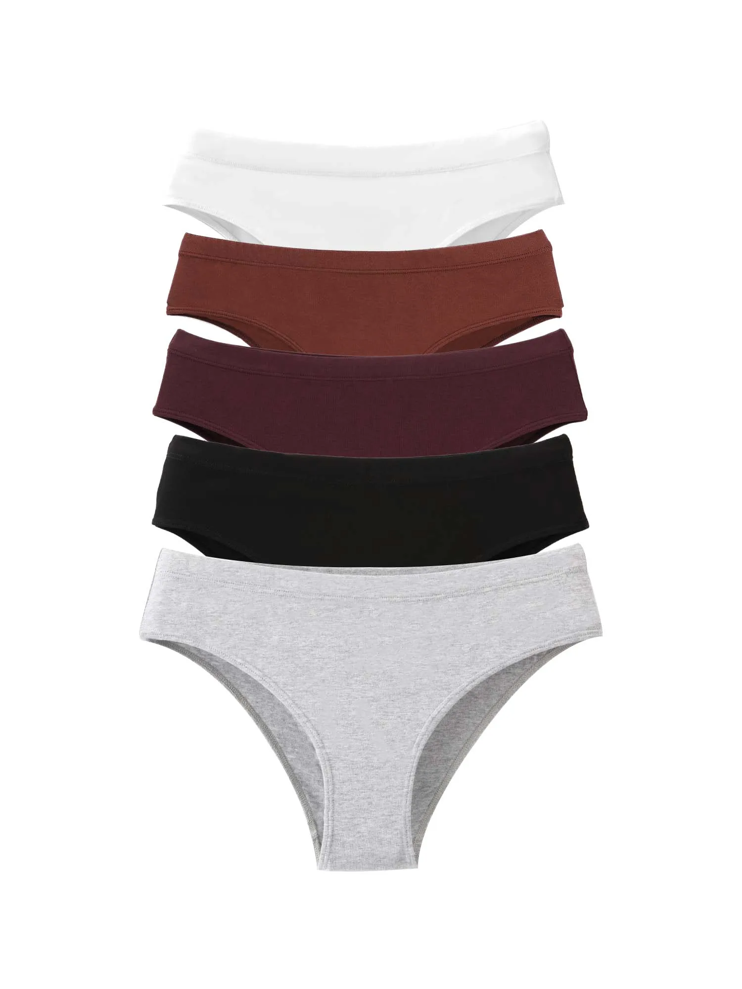 

5 PACK Cheeky Panties Women Mid Rise Cotton Hip Lift Up Underwear