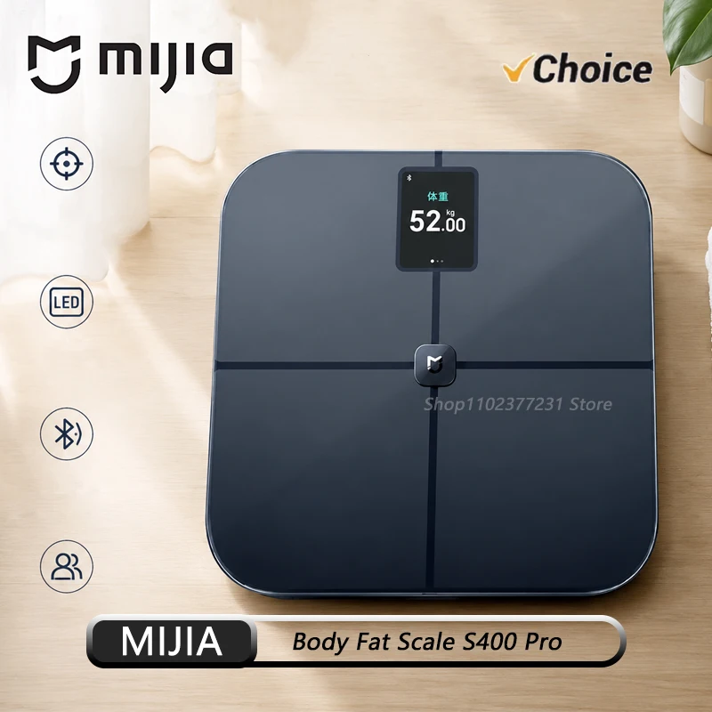 nuova-bilancia-intelligente-per-composizione-corporea-mijia-s400-pro-con-schermo-a-colori-tft-da-35-pollici-bluetooth-51-compatibile-con-l'app-mi-home